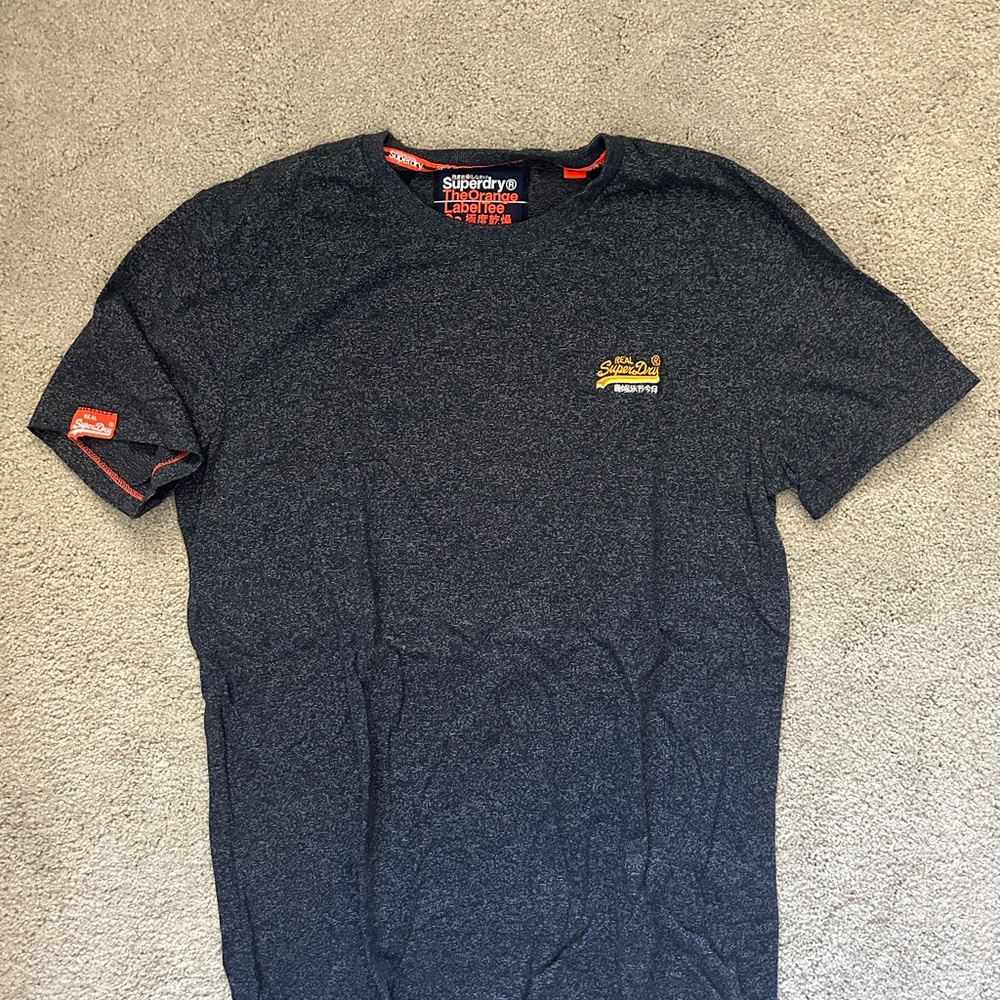 Superdry Gray Short Sleeve Tee Classic Crew Neck
